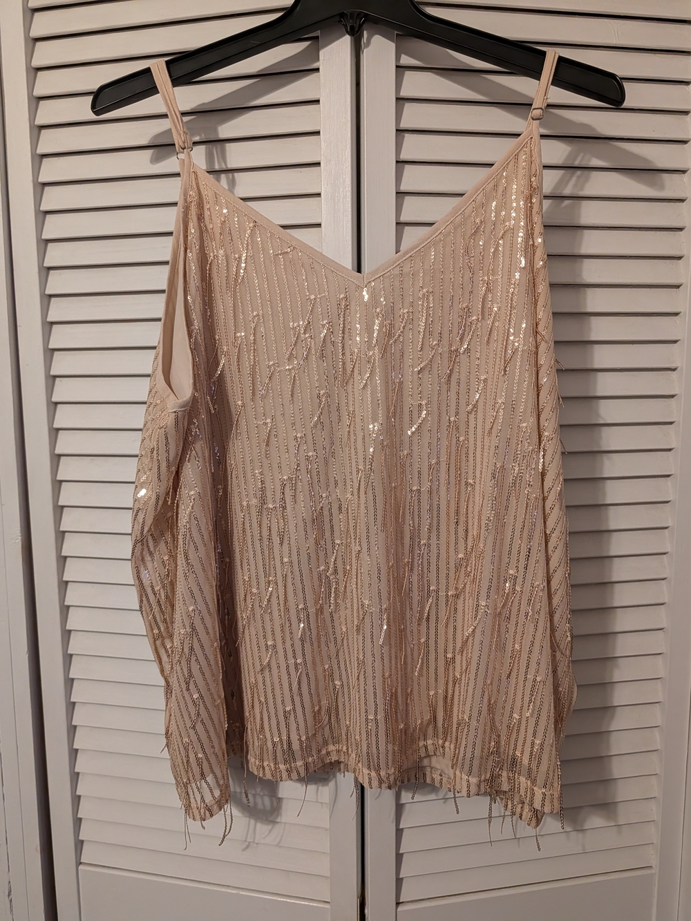 Maurices Blush Sequin V-Neck Cami